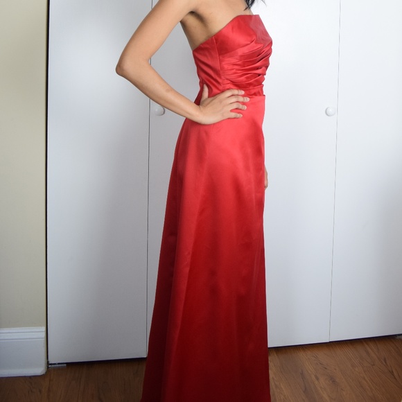 Allen B Red Evening Gown For Prom or Gala (4) - Picture 3 of 5